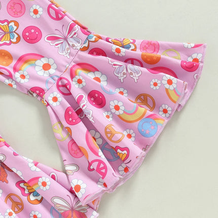 Meisjeszomeroutfit | Luchtige Kledingset | Print top + Broek | Vrijheid Beweeglijkheid | Comfort Zomer | Kinderkleding | Stijlvolle Details | Ademende Stoffen | Diverse Maten | voor Speelse Dagen