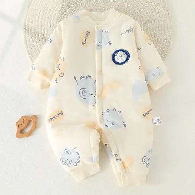 Babypyjama Jumpsuit | Zacht Katoen | Gemakkelijk met Rits | Comfortabel Bewegen | Geschikt voor Baby | Warme Nacht | Meerdere Maten | Modern Design