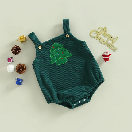 Baby Kerst Rompertje | Juleprint en Knoopsluiting | Comfortabele Babysuit | Katoen/Polyester | 0-18 Maanden | Juledesign