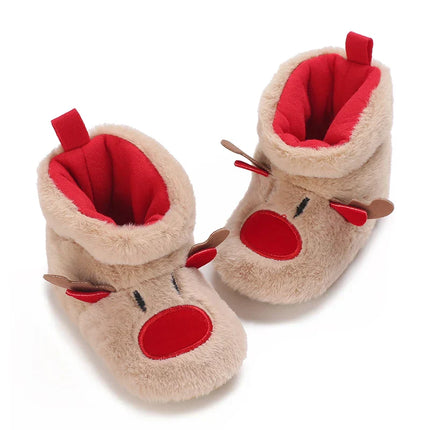 Baby sloffen | Winter sloffen voor baby's | Kerst sloffen | Antislip baby schoentjes | Warm en ademend katoen | Peuter sloffen | Comfortabele baby pantoffels | Slip-on ontwerp | Geweldig voor spelen en ontspanning