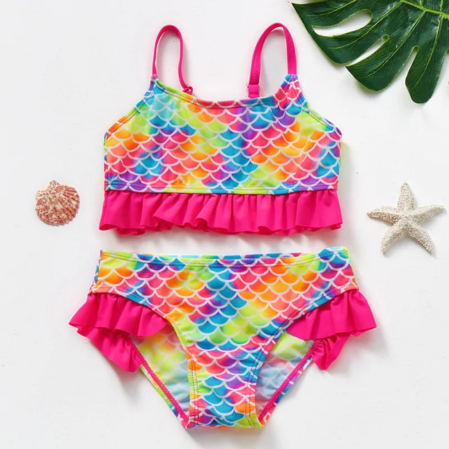 Bikini Set Kinderen | Moderne Design | Sneldrogend Polyester | Zonbescherming | Comfortabel voor Gevoelige Huid
