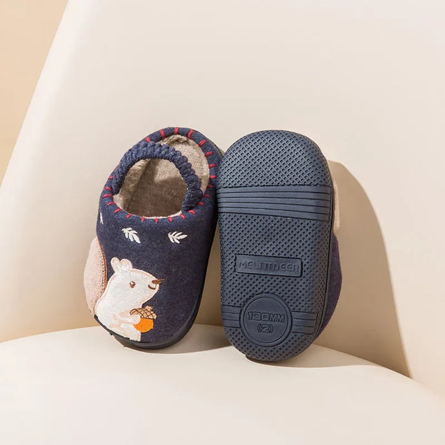 Babyslofjes met cartoon design | Warme fleece voering | Antislip zool | Eenvoudig slip-on | Indoor gebruik