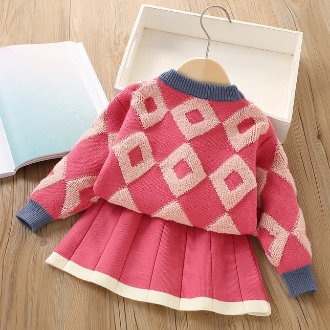 Vintage Babyset | Warme Trui & Rok | Comfortabele Katoenmix | Perfect Voor Lente & Herfst | Nostalgisch Design | Geschikt Voor Dagelijks Gebruik | Duurzaam & Kleurecht Na Wassen
