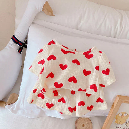 Meisjes Zomerset | Luchtig Katoen | Comfortabel Baby & Peuter Outfit | Top en Broekje | Makkelijk Wasbaar | Ideaal voor Speeltuin Strand Tuin | Geschikt vanaf 6 Maanden tot 5 Jaar
