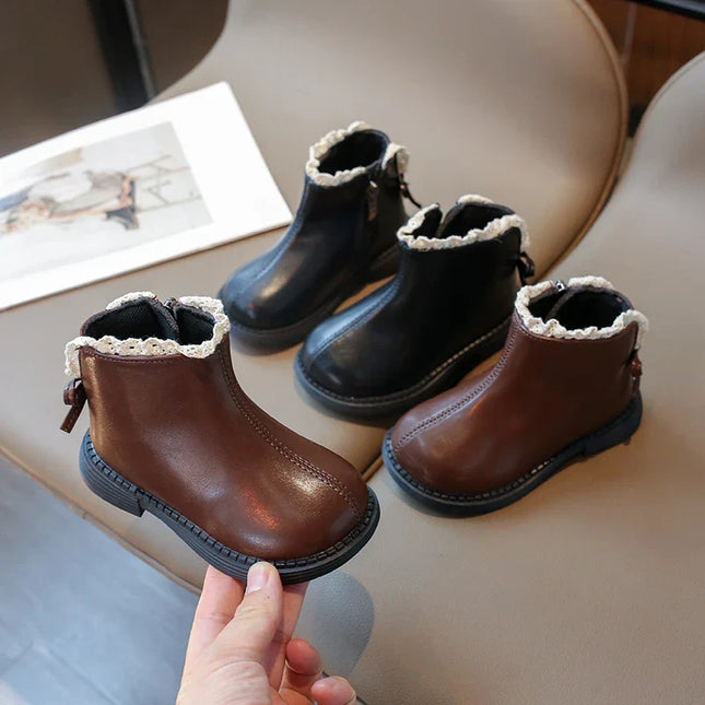 Kinderlaarzen PU Leder | Winterproof & Warm | Makkelijk Aan en Uit | Antislip Zool | Unisex Design