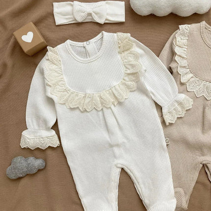 Baby Jumpsuit | Zachte Pyjama met Knoopsluiting | Katoen | Geruit Design | Comfortabel & Ademend | 0-12 maanden