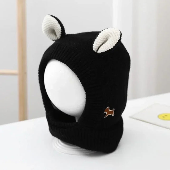 Warme Baby Balaclava | Zachte Wintermuts | Hoofd- en Oorbescherming | Neutrale Stijl | Makkelijk Aan- en Uit te Doen | Voor Buitenspelen | Geschikt voor 6-24 Maanden | Met Charmante Oortjes