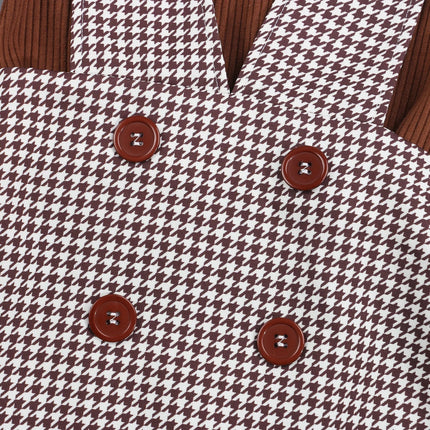 Kinderkleding Set | Rolkraag Trui & Geruite Rok | Onderhoudsvriendelijke Katoen | Meisjes 2-6 Jaar