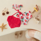 Meisjes Bikini Set | Baby Zwemkleding Polyester | Inclusief Haarband | Comfortabel & Ademend | Zomerkleding voor Strand & Zwembad | Meerdere Maten Beschikbaar | Kindvriendelijk Ontwerp | Kleurrijke Stoffen