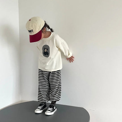 Kindertrui | Beerprint Unisex | Zachte Katoen | Baby Peuter Kleding | Voorjaars Herfst Outfit