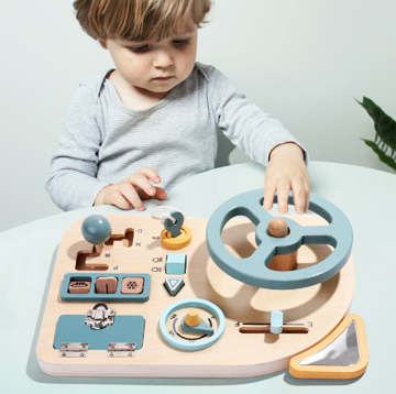 Houten Stuurwiel Kinderen | Montessori Speelgoed | Ergonomisch Ontwerp | Educatief en Creatief | Natuurlijk Materiaal