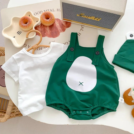 Mini Fashion Frog Onesie | Zacht Ademend Katoen | Baby Jumpsuit met Kap | Comfortabel en Vrij | 0-24 Mnd