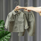 Denim Tweedelig Herfstset voor Peuters | Babykleding | Comfortabele Katoenen Top en Broek Set | Leeftijd 12m - 7jr