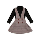 Kinderkleding Set | Rolkraag Trui & Geruite Rok | Onderhoudsvriendelijke Katoen | Meisjes 2-6 Jaar
