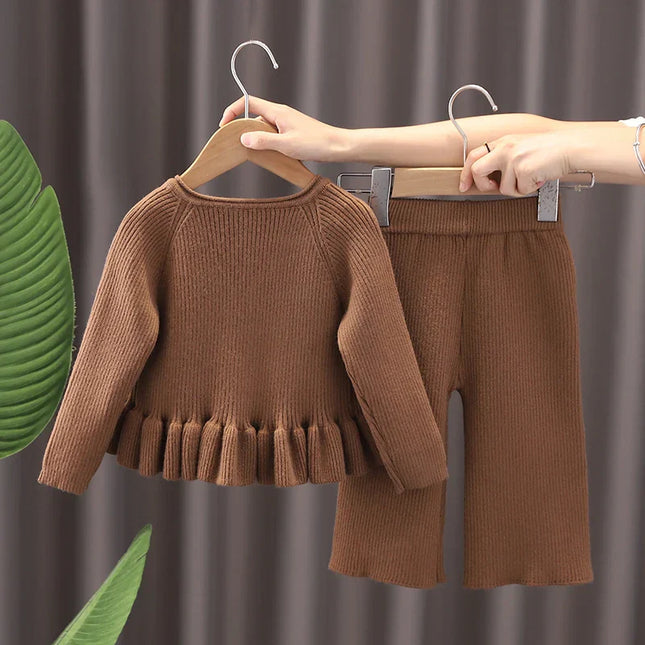 Baby Winterset | Tweedelig Outfit | Warme Trui en Broek | Björnenprint | Comfortabel en Zacht | Wasbaar