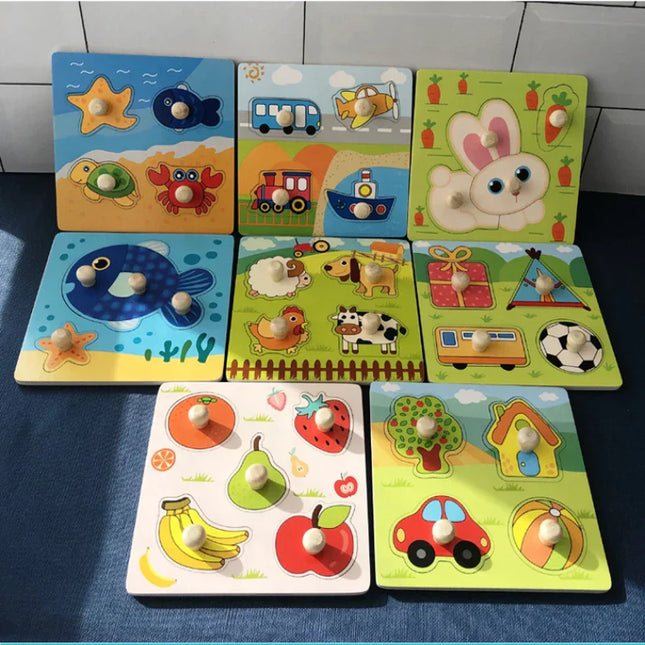 Houten Kleurenpuzzel voor Kinderen | Educatief Spel | Fijnmotorische Ontwikkeling | Fruitvorm Herkenning | Duurzaam en Veilig Speelgoed | Compact en Draagbaar Design | Kindvriendelijke Materialen