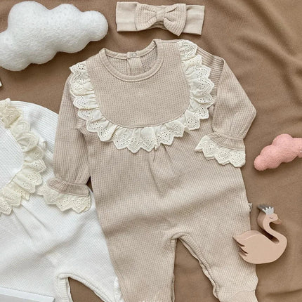Baby Jumpsuit | Zachte Pyjama met Knoopsluiting | Katoen | Geruit Design | Comfortabel & Ademend | 0-12 maanden