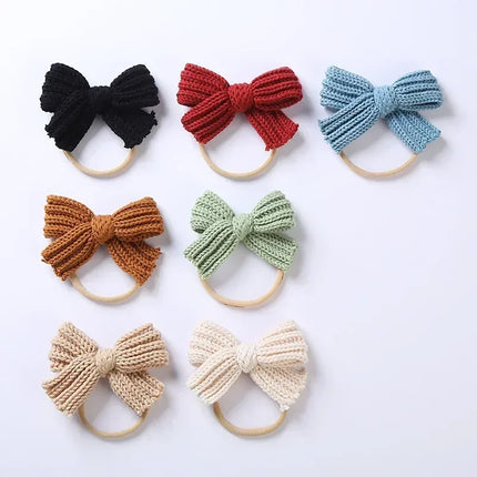 Kinder Hoofdband | Strik | Met Strik | Uld & Nylon | Comfortabel & Stijlvol | Meerdere Kleuren | Dagelijks Gebruik | Feestelijk | Flexibele Pasvorm | OneSize | Gemakkelijk Mee Te Nemen