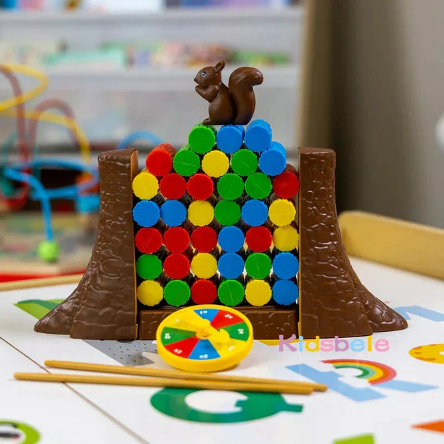 Egernstapelaar Bordspel | Balansspel voor Familie | Educatief | Hout | Coördinatie & Samenwerking