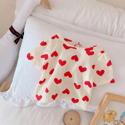 Meisjes Zomerset | Luchtig Katoen | Comfortabel Baby & Peuter Outfit | Top en Broekje | Makkelijk Wasbaar | Ideaal voor Speeltuin Strand Tuin | Geschikt vanaf 6 Maanden tot 5 Jaar