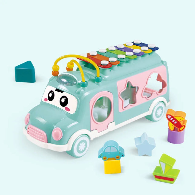 Interactieve Muziekbus Kinderen | Educatief Speelgoed | Kleurrijk Muziekinstrument | Stimulerende Geluiden | Duurzaam Kunststof | Ideaal voor Motoriek Ontwikkeling | Geschikt voor Jonge Ontdekkers