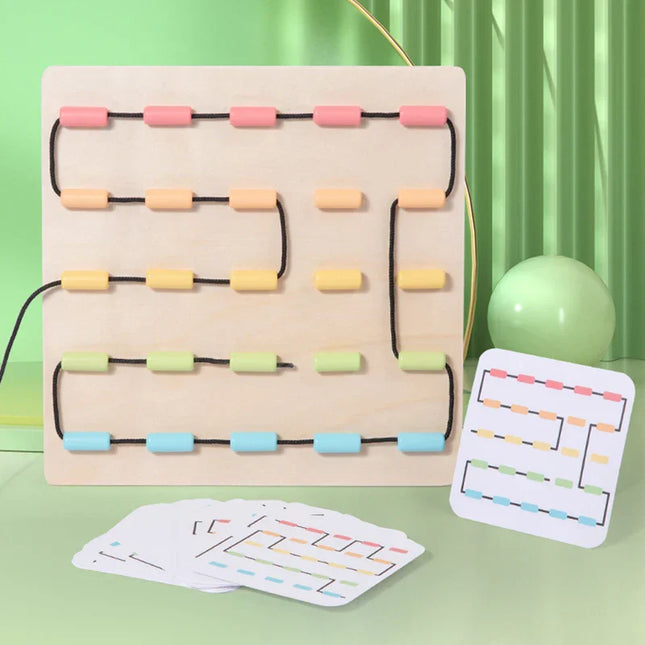 Educatief Speelgoed | Creatieve Set voor Maatwerk Patronen | Knopen en Vormen Met Gekleurde Koorden