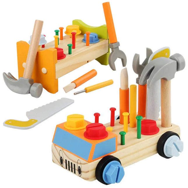 Montessori Leer & Speel | Educatief Houten Schroefbord | Stimuleert Fijne Motoriek en Creativiteit | Voor Kinderen | Robuust en Veilig Speelgoed | Perfect voor Zelfstandig Leren | Leeftijd 3+
