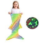 Glow in the dark kinderdroomslaapzak | Zeemeerminstaart ontwerp | Plooibare & flanellen comfort | Handig machinewasbaar | Extra ruim voor vrije beweging | Veilig & speels slaapavontuur