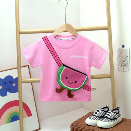 Fris en Vrolijk | Kinder T-shirt | Speels Fruitprint | Zachte Katoenmix | Gemakkelijk Onderhoud | Comfortabel voor Actieve Dagen | Duurzaam Kinderkleding
