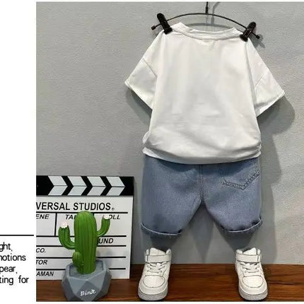 Kinderkleding Zomeroutfit Jongens | Ademend T-shirt & Denim Shorts Set | Comfort & Stijl