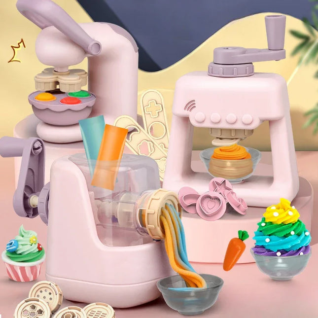 Kleurrijk IJsmachine Speelset | Creatief Speelgoed | IJsjes Maken Kinderen | Leren & Spelen | Robuust & Kindvriendelijk | Incl. Klei in 12 Kleuren | Voor Kinderen vanaf 3 Jaar