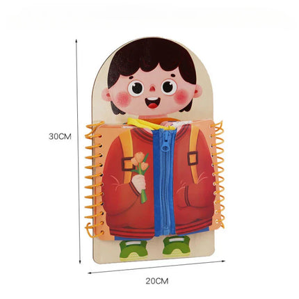 ClothesBook Interactieve Kledingpuzzelboek voor Kinderen | Educatief | Stimuleert Zelfredzaamheid | Compact Formaat | Handgeschikt voor Jonge Ontdekkers | Duurzaam Materiaal | Vanaf 2 Jaar