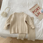 Baby & Peuter Set | Strikkede Trui & Broekjes | Warme Herfst & Winterkleding | Comfortabele Katoen | Flexibele Pasvorm | Minimalistisch Design | Geschikt voor Dagelijks & Feestelijk | Leeftijd 0-3 Jaar