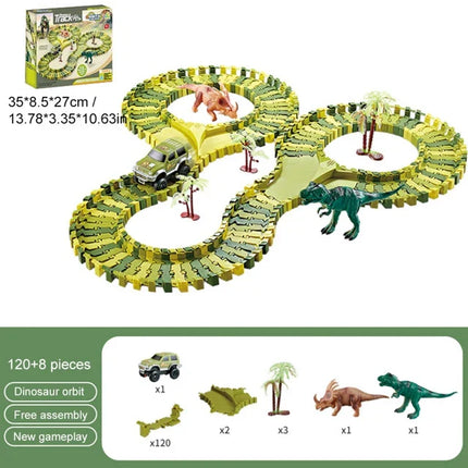DinoRail Speelavontuur | Unieke Dinosaurussen & Treinbaan | Educatief & Duurzaam Speelgoed | Voor Kinderen