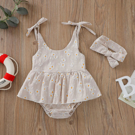Baby zomerjurk set | Ademend katoen | Inclusief haarband | Comfortabel en geschikt voor warme dagen