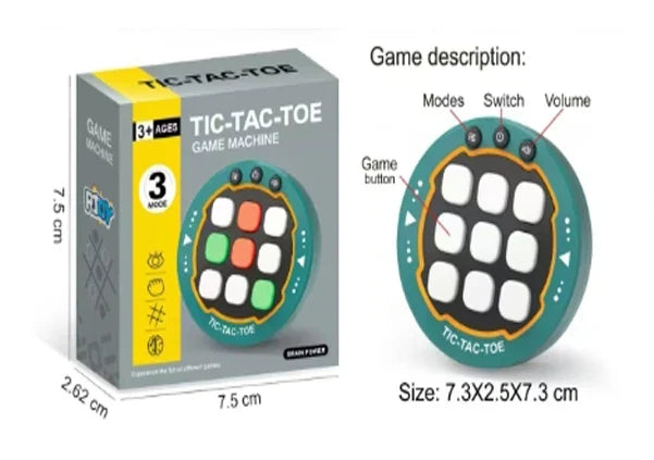 Reisformaat Bordspel | Puzzelspel Voor Reizen | Compact Tic Tac Toe Spelletjes | 7.5 x 7.5 cm