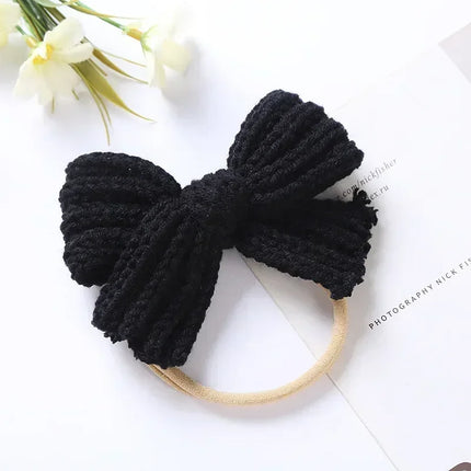 Kinder Hoofdband | Strik | Met Strik | Uld & Nylon | Comfortabel & Stijlvol | Meerdere Kleuren | Dagelijks Gebruik | Feestelijk | Flexibele Pasvorm | OneSize | Gemakkelijk Mee Te Nemen