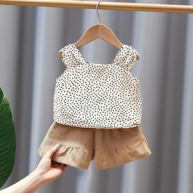 Mini Mode Meisjesset | Zomer Collectie | Katoen | Kleurrijke Outfit | Comfortabele Stijl | AdemendPremium | 100% Katoen | Tuinspelletjes & Zonnige Dagen | Duurzaam & Onderhoudsvriendelijk