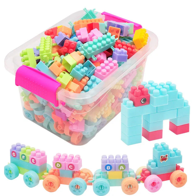 Bouwblokken voor Kinderen | Creatieve Speelset | Educatief & Veilig | Bouwsets Met Opbergdoos | 108/128 Stuks