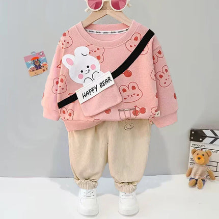 Kinderkleding Set | Meisjes Winteroutfit | Comfortabele Trui en Broek | Warm en Duurzaam | Herfst en Winter | Verschillende Maten | Bewegingsvrijheid | Zacht en Ademend | Gemakkelijk te Onderhouden