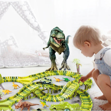 DinoRail Speelavontuur | Unieke Dinosaurussen & Treinbaan | Educatief & Duurzaam Speelgoed | Voor Kinderen