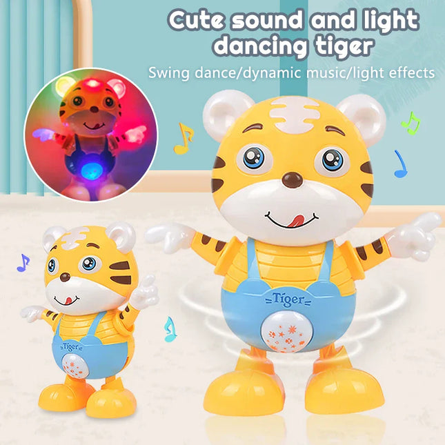 Dansende Tijgerrobot | LED-licht en muziek | Educatief speelgoed | Motorische ontwikkeling | ABS kunststof