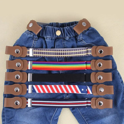 Elastische Kinder Riem | Vrije Beweging Zonder Gesp | Comfort | Geschikt voor 1-12 Jaar | Verstelbaar (40-65 cm) | Perfect voor School en Spel