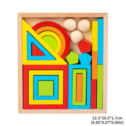Houten Montessori Stapelspeelgoed | Regenboog Blokken | Creatief Educatief Speelgoed | Massief Hout | Gladde Randen | Kindvriendelijk | Grote en Kleine Sets | Stimuleert Creativiteit en Motoriek |