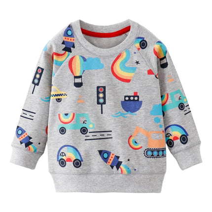 Kindertrui | Kleurrijke Prints | Lange Mouwen | 100% Zacht Katoen | Comfortabel & Stijlvol | Herfst & Winter