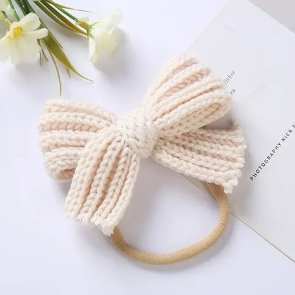 Kinder Hoofdband | Strik | Met Strik | Uld & Nylon | Comfortabel & Stijlvol | Meerdere Kleuren | Dagelijks Gebruik | Feestelijk | Flexibele Pasvorm | OneSize | Gemakkelijk Mee Te Nemen