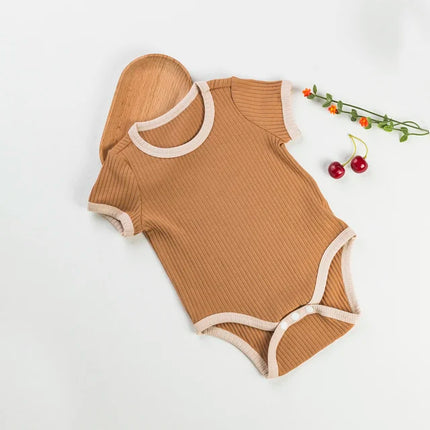 Baby Romper | Zacht Ademend Katoen | Moderne Kleuren | Comfortabele Pasvorm | Eenvoudig Omkleden | Voor Binnen & Buiten | Machinewasbaar | Ideaal Voor Zomerse Dagen