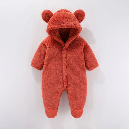 Baby Fleece Romper | Huidvriendelijk | Met Drukknoopjes | Warme Hoodie | Geschikt voor Seizoen | Unisex