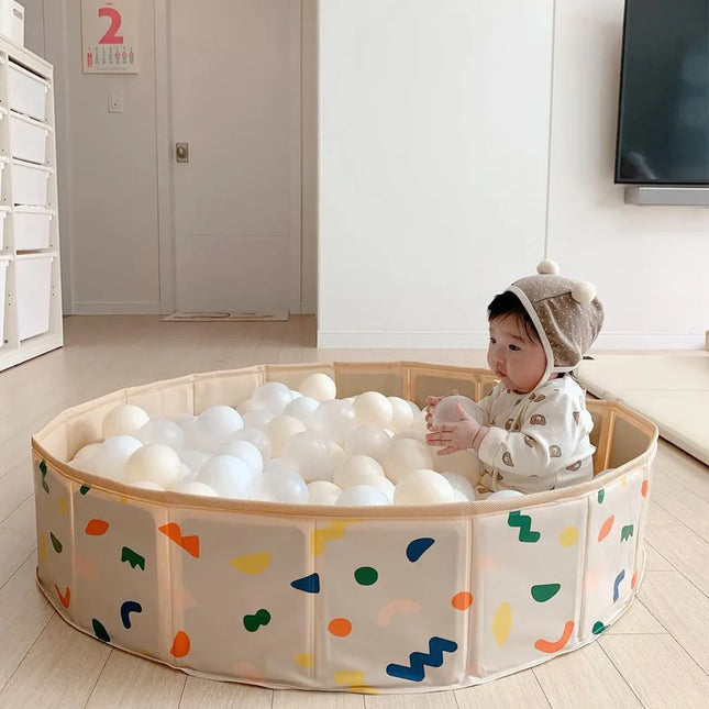 Veiligheidshek voor kinderen | Indoor en outdoor | Flexibel en ruimtebesparend ontwerp | Kinderopvang | Speelplaats | Gemakkelijk schoon te maken PVC | Opvouwbare, handige en veelzijdige speelruimte