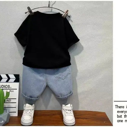 Kinderkleding Zomeroutfit Jongens | Ademend T-shirt & Denim Shorts Set | Comfort & Stijl